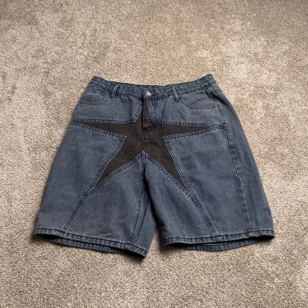 "STAR RISE" DENIM SHORTS - Picture 1 of 6